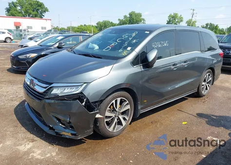 2019 Honda Odyssey Elite z USA, uszkodzony, nr VIN 5FNRL6H97KB094676